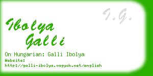 ibolya galli business card